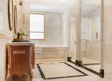 white bathroom remodeling