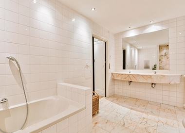 white bathroom remodeling