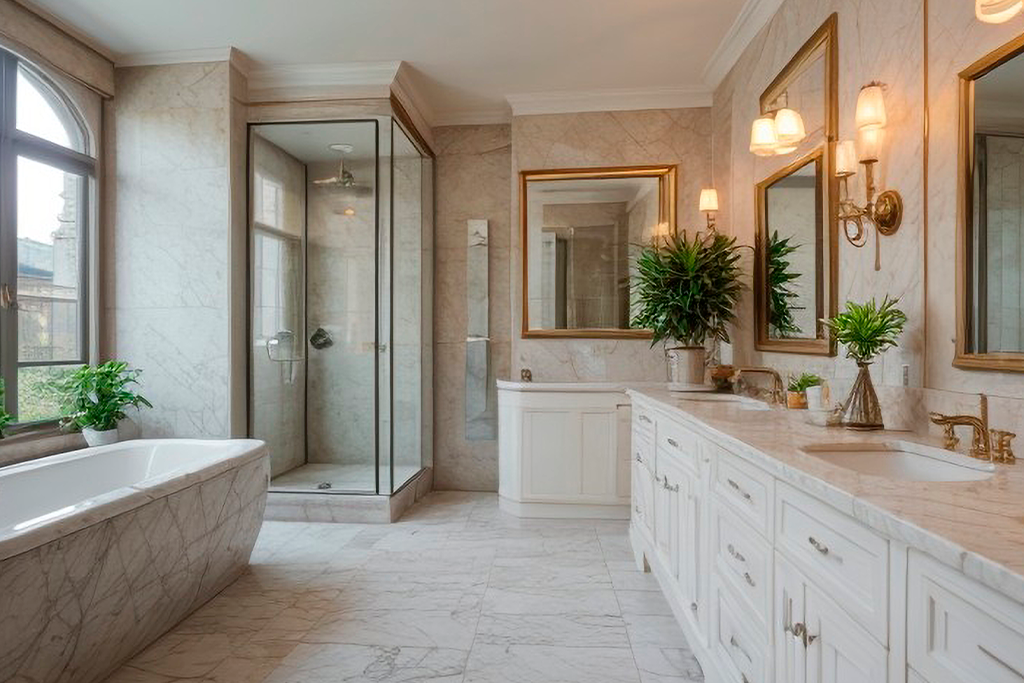 Marble bathroom remodeling