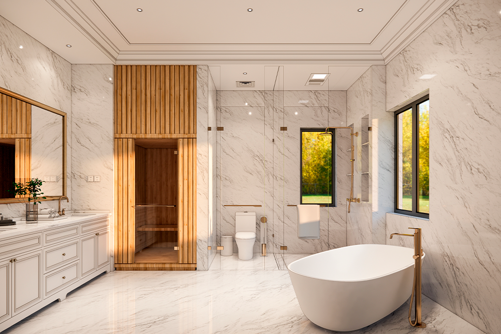 Marble bathroom remodeling